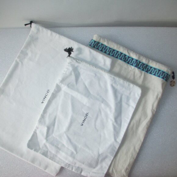 BUNDLE OF 3 TORY BURCH & VINCE DUST BAGS - Picture 1 of 7